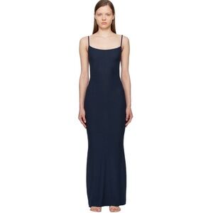 SKIMS Navy Soft Lounge Long Slip Maxi Dress - Size Large